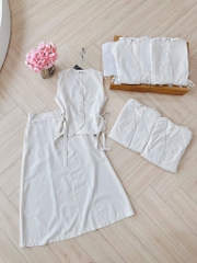 SET LINEN SÁT NÁCH CỘC TAY CVAY DÁNG DÀI NỮ SẴN