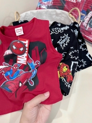 SET 2 BỘ BA LỖ NGƯỜI NHỆN ĐEN ĐỎ BÉ TRAI SẴN (xả 80k)