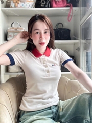 ÁO POLO PHỐI MÀU CỔ CÁ SẤU NỮ SẴN xả 49k