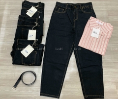 QUẦN JEAN NỮ BAGGY ĐEN SẴN (XẢ 75k)