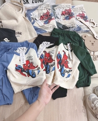 BỘ ZIP DÀI NHỆN SPIDER - MAN QUẦN TÚI HỘP BÉ TRAI