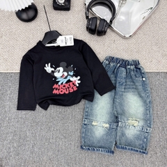SET BỘ DÀI ÁO MICKEY QUẦN BÒ BÉ TRAI