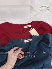 VÁY LI EO TẠO KIỂU TAY BỒNG SẴN