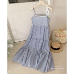 VÁY 2S MAXI KẺ SIU HOT (Xả 60k)