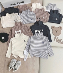 SET 4 ÁO GIỮ NHIỆT CỔ LỌ DÀI TAY BÉ TRAI