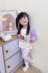 SET 2 BỘ DÀI QUẦN SỌC GẤU BEAR PUPPY BÉ GÁI SẴN