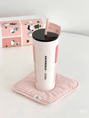 ĐỒ GIA DỤNG - LY GIỮ NHIỆT STARB MÀU HỒNG TÍM SNOOPY