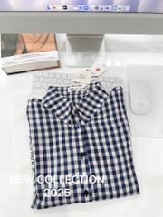 ÁO SƠ MI KẺ CARO ZRA THÊU HOA VINTAGE NỮ (XẢ 109k)