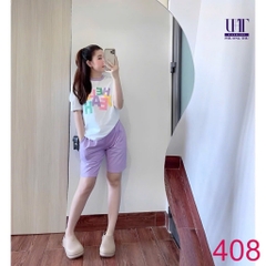 SET BỘ COTTON TÍM HELL YEAH NỮ