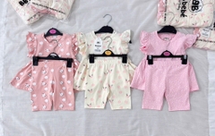SET 3 BỘ BABYDOLL THỎ GẤU BE HỒNG BÉ GÁI( xả 145k )
