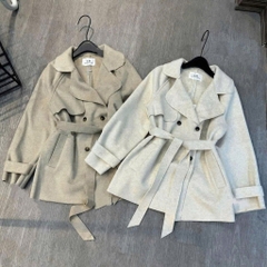 ÁO KHOÁC DẠ DÁNG CHÙM MÔNG NỮ THU ĐÔNG