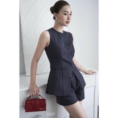 SET KẺ CÚC BỌC VẠT MỞ MIX SHORT NỮ SẴN (SALE 171k)