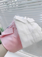 ÁO SƠ MI GU TÚI TRƯỚC HỒNG TRẮNG NỮ SẴN (SALE 80k)