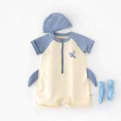 ĐỒ BƠI - BỘ BƠI KÈM MŨ BABY SHARK BÉ TRAI