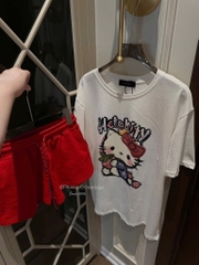 SET ÁO PHÔNG KITTY QUẦN ĐỎ NỮ