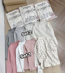 SET 4 ÁO ZIP GIỮ NHIỆT DÀI TAY BÉ GÁI