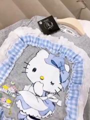 SET ÁO HELLO KITTY QUẦN KẺ DÀI BÉ GÁI ĐẠI