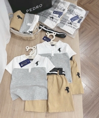 SET CỘC POLO THÊU NGỰA KÈM ĐAI BÉ TRAI SẴN (XẢ 69k)