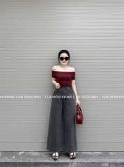 QUẦN JEAN NỮ SUÔNG TRƠN MÀU KHÓI SẴN (SALE 99k)