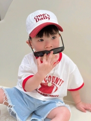 SÉT ÁO COTTON CITY COUNTY ĐỎ PHỐI QUẦN JEAN RÁCH BÉ TRAI