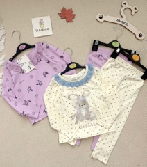 SET 2 BỘ DÀI COTTON TÀU TONE TÍM BÉ GÁI
