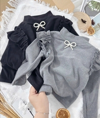 SET 2 ÁO ĐÍNH NƠ CÁNH TIÊN DÀI TAY BÉ GÁI SẴN