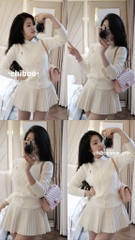ÁO LEN CARDIGAN THÊU TIM 4 MÀU NỮ THU ĐÔNG