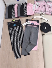 COMBO 4 QUẦN ZIP DÀI TONE GHI HỒNG BÉ GÁI
