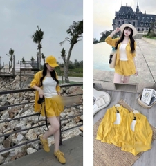 SET CỘC 3 CHI TIẾT VÀNG ÁO 2S TRẮNG NỮ