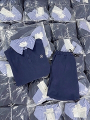 SET ÁO DÀI TAY CỔ SƠ MI PHỐI CHÂN VÁY A XOÈ NỮ THU ĐÔNG SẴN