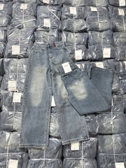 QUẦN SUÔNG JEAN NỮ PHỐI ĐỈA ĐỎ SẴN