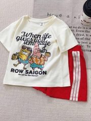 SET 2 BỘ ÁO BỌT BIỂN MIX SỌC THỂ THAO TONE HÀN BÉ TRAI(XẢ 75k)