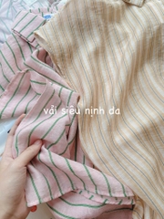 ÁO MI GU NHẬT KẺ 2 MÀU NỮ SẴN