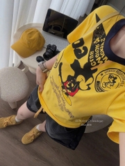 SET ÁO PHÔNG MICKY + QUẦN ĐÙI BÒ HÀNG QC CHÍNH PHẨM NỮ