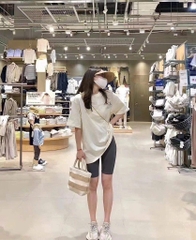 QUẦN SHORT UNIQLO DẠNG LEGGING NGỐ NỮ(XẢ 40k)