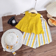 SET 3 CHI TIẾT BỘ SÁT NÁCH VÀNG BÉ GÁI KÈM MŨ SẴN(XẢ 59k)