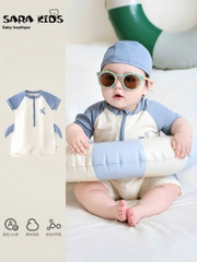 ĐỒ BƠI - BỘ BƠI KÈM MŨ BABY SHARK BÉ TRAI