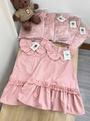 VÁY ĐŨI HỒNG CỔ SEN ĐUÔI CÁ TIỂU THƯ CHO BÉ GÁI SẴN (SALE 65k)