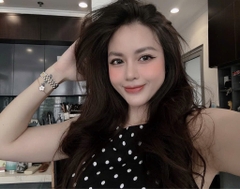 SET ÁO CHẤM BI ĐEN QUẦN SUÔNG NỮ SẴN