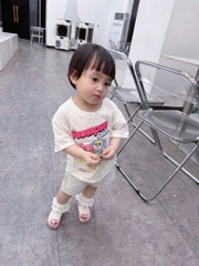 SÉT 4 ÁO CỘC TAY COTTON XƯỢC BB3 BÉ GÁI SẴN