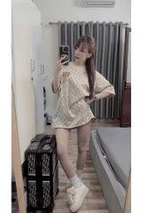 ÁO CỘC LV CỔ LEN FORM RỘNG NỮ