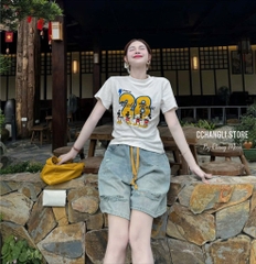 SET ÁO 28 QUẦN SOOC BÒ NỮ DÂY VÀNG