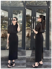 ÁO SƠ MI GU LI CỔ TẦU TAY LỠ NỮ (SẴN TRẮNG)(XẢ 89k)