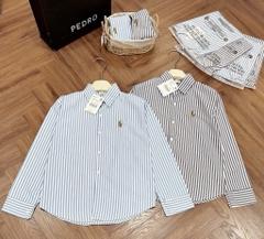 ÁO SƠ MI KẺ THÊU NGỰA DÀI TAY NỮ (SALE 69k)