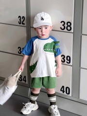 SET 2 BỘ BÉ TRAI KẺ CARO KHỦNG LONG SẴN