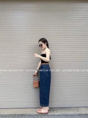 QUẦN JEAN NỮ BAGGY TRƠN SẴN