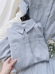 VÁY LI DÁNG DÀI TÚI NGỰC TAY LV NỮ SẴN