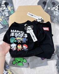 BỘ MARVEL HERO ĐEN GHI SIÊU CHẤT BÉ TRAI SẴN(XẢ 49k)
