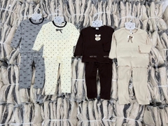 SET 2 BỘ DÀI XÁM KEM - NÂU BE BÉ GÁI