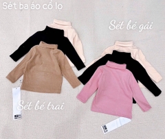 SET 2 ÁO CỔ LỌ DÀI TAY CHO BÉ